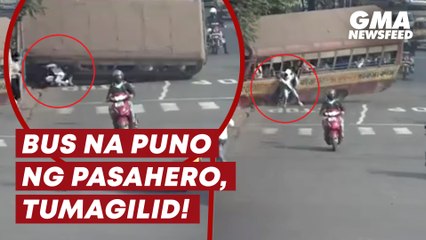 Bus na puno ng pasahero sa India, tumagilid! | GMA News Feed