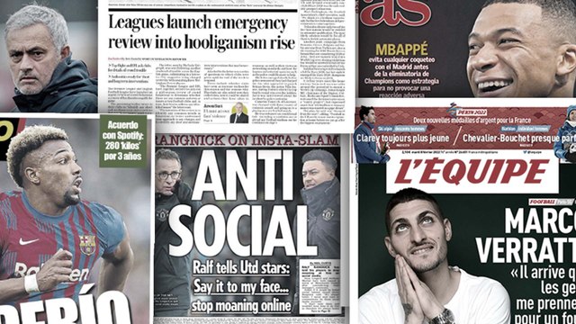 Le retour des hooligans fait trembler l'Angleterre, le coup de gueule de Rangnick contre ses joueurs