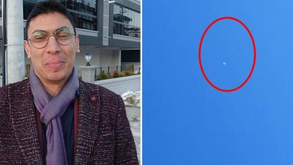 Kızıyla oynayan baba kafasını havaya kaldırınca bilinmeyen cisimle karşılaştı, hemen telefonuna sarıldı