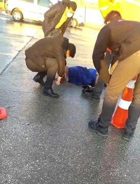 Araç muayene istasyonunda feci kaza