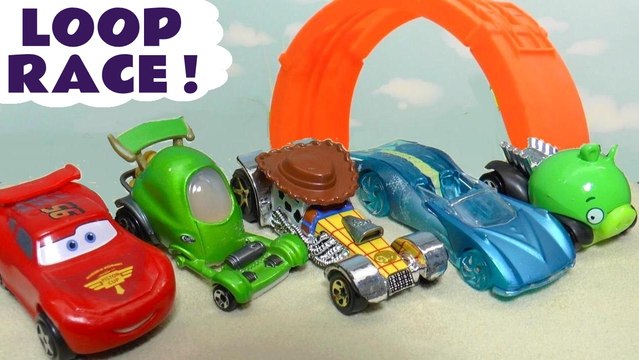 Cars 3 Lightning McQueen Toys Loop Challenge Funlings Race versus Hot Wheels Cars in this Family Friendly Full Episode Stop Motion Toy Trains 4U Video for Kids