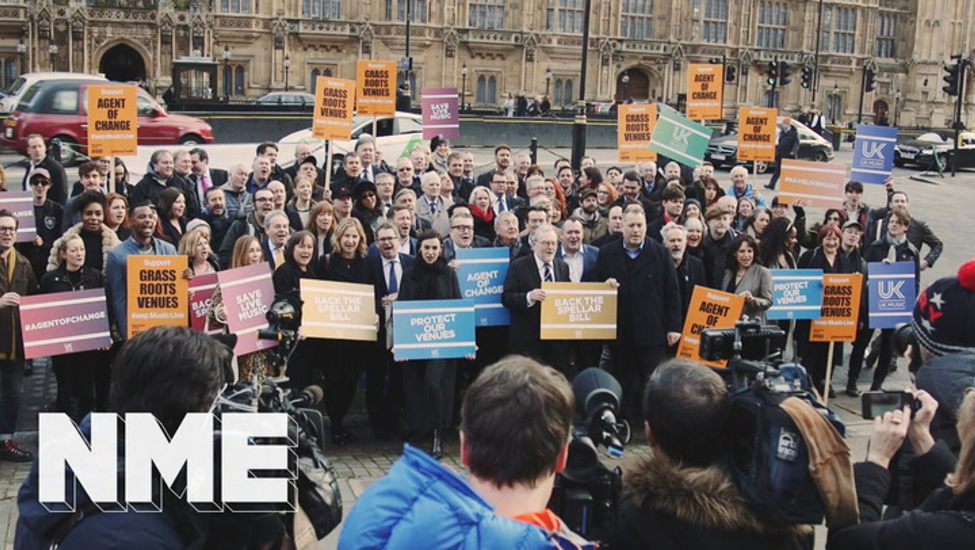 ⁣Agent Of Change - Music legends protest at Westminster to save small UK live music venues