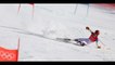 Defending Olympic Champion Mikaela Shiffrin Wipes Out in the Giant Slalom