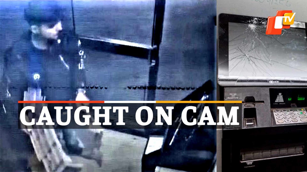 Watch CCTV Footage: ATM Loot Bid Foiled In Odis...