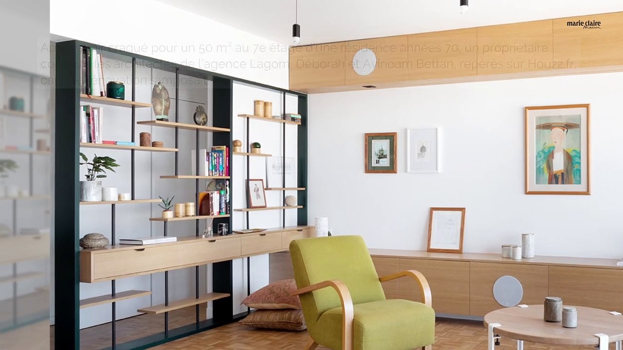 Avant - après : un deux-pièces de 50 m² inspiré par l'univers de Pedro Almodovar à Paris