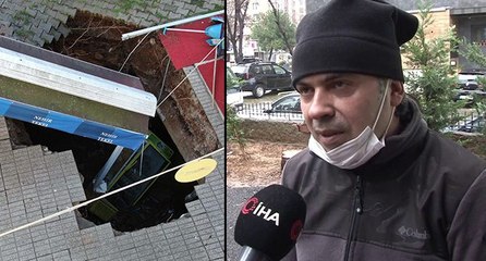 Kadıköy’de zemin çökmesiyle çukura düşmüştü! Korku dolu anları anlattı