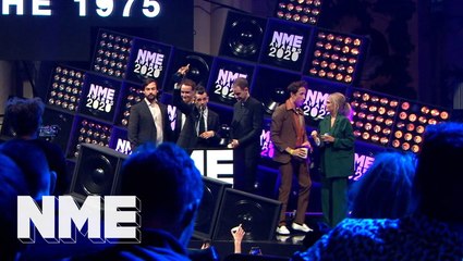 The 1975 win Best British Band supported by Pizza Express at NME Awards 2020