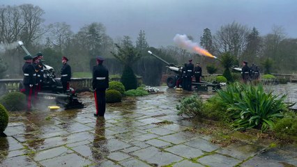 21 Gun Salute at Hillsborough Castle marks Queen's ascension to the throne