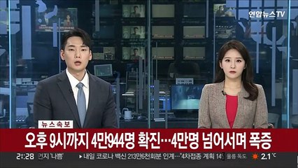 [속보] 오후 9시까지 4만944명 확진…4만명 넘어서며 폭증