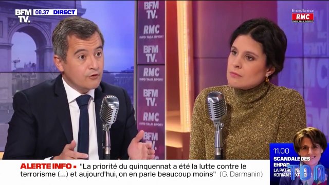 Echange très tendu entre Gérald Darmanin et Apolline de Malherbe