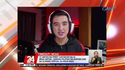 17-anyos na Pinoy car racer na si Iñigo Anton, tanging Pilipino na napabilang sa Le Mans Virtual 24-hour race | 24 Oras