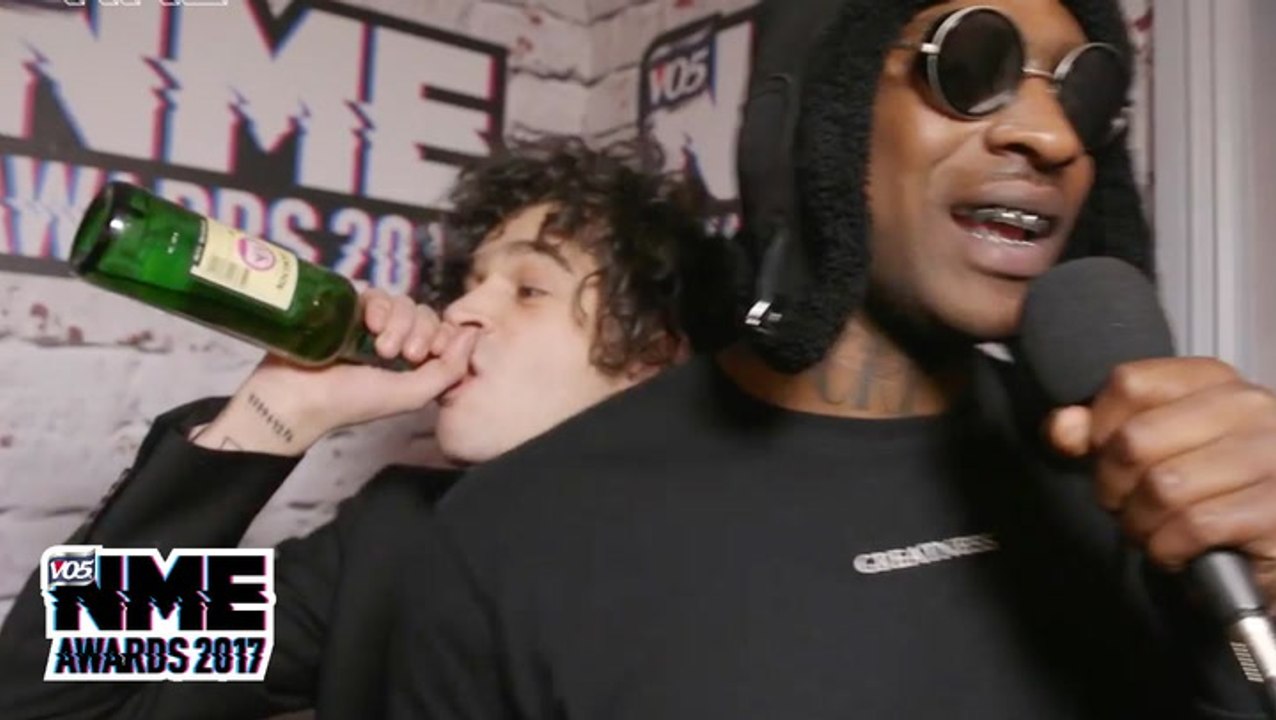 Matty Healy jumps in as Skepta discusses staying focussed, and how he and Sadiq Khan 'go against the grain' at the VO5 NME Awards 2017