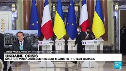 Minsk agreements best means to protect Ukraine, says Macron