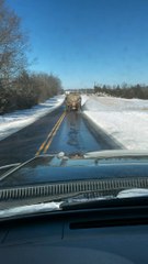 Snowplow Takes Out Mailbox