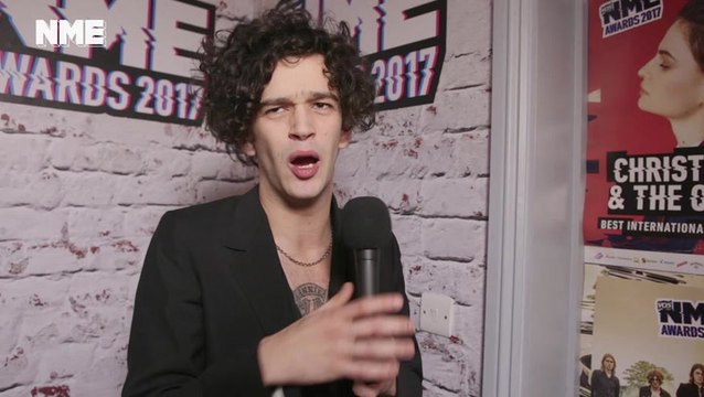 Matty Healy won't apologise for playing Brits @ VO5 NME Awards 2017