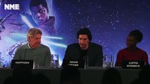 Star Wars The Force Awakens London Press Conference: John Boyega Arrives Late While Adam Driver & Gwendoline Christie Discuss Their Costumes