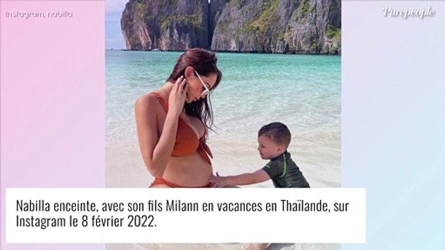 Nabilla enceinte : adorables photos de son ventre bien rond, objet de toutes les attentions !