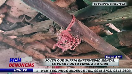 ¡Lamentable! Joven que sufría enfermedad mental le puso punto final a su vida en El Corpus