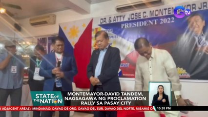 Montemayor-David tandem, nagsagawa ng proclamation rally sa Pasay City | SONA