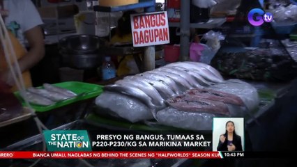 Presyo ng Bangus, tumaas sa P220-P230/KG sa Marikina Market | SONA