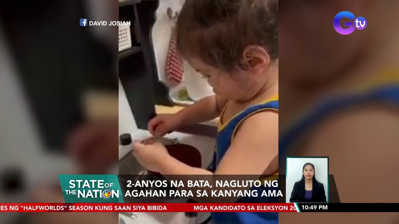 2-anyos na bata, nagluto ng agahan para sa kanyang ama | SONA