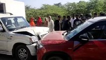 First cars collided then attacked each other