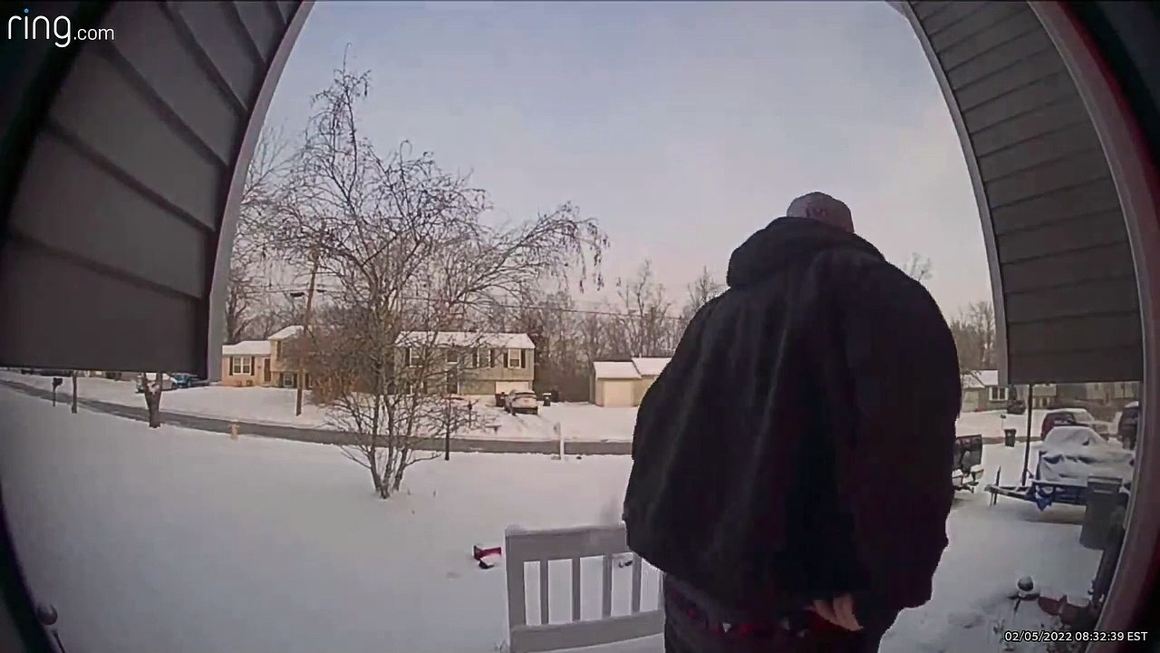 Fresh Snowfall Equals Man Falling Down Stairs