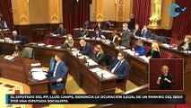 El diputado del P, Lluís Camps, denuncia la ocupación ilegal de un parking del IBAVI por una diputada socialista