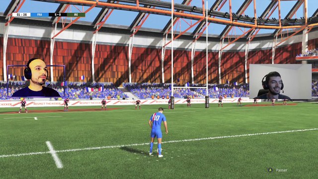 6 Nations. France/Irlande. On joué le match avant le coup d'envoi sur Rugby 22