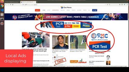 Demo: Blocking Local and International Banner Ads