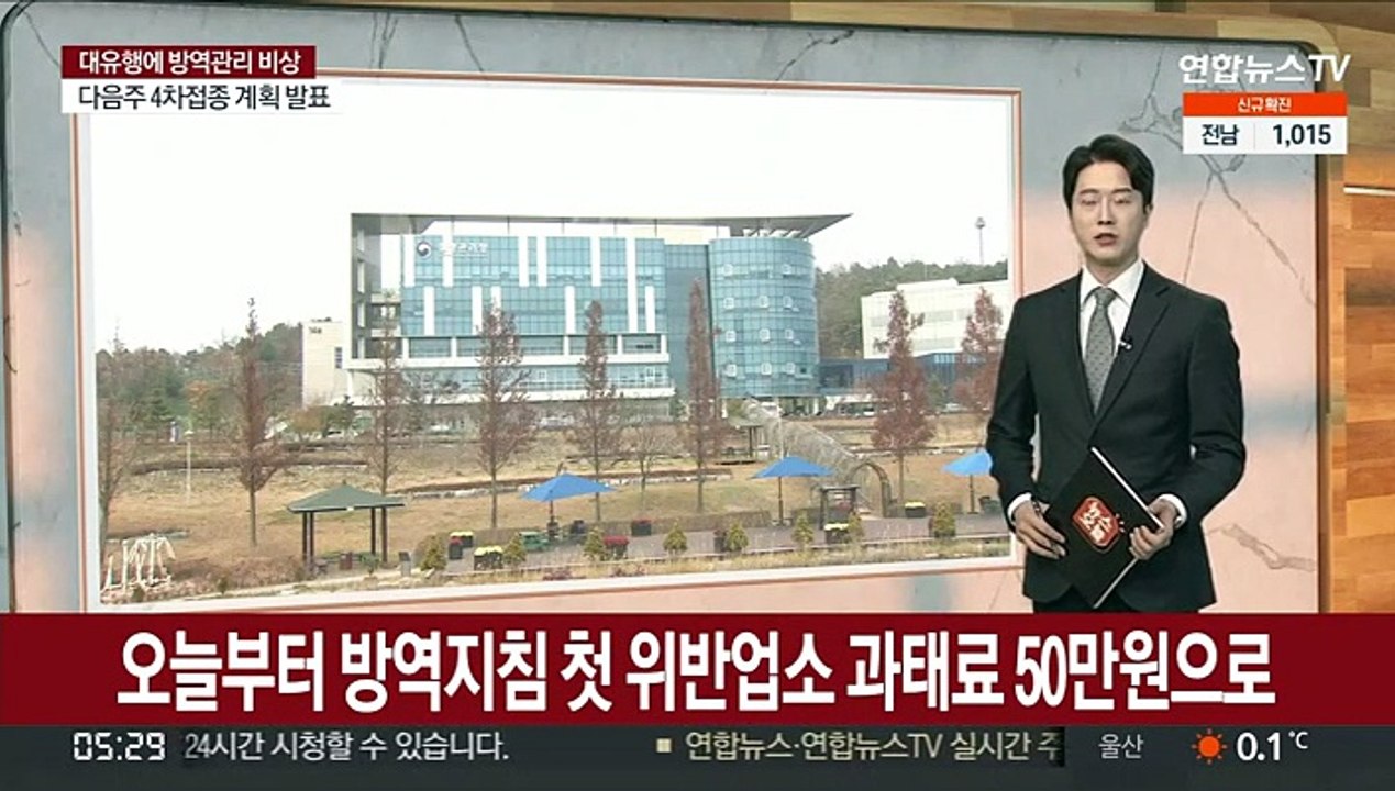 오늘부터 방역지침 첫 위반업소 과태료 50만원으로