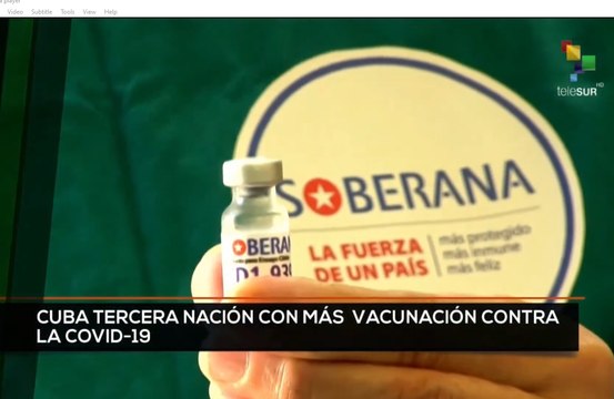 teleSUR Noticias 17:30 08-02: Cuba consolida como tercer país con más vacunación contra la Covid-19