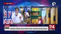 Comas: usarán códigos QR en mototaxis para combatir la delincuencia