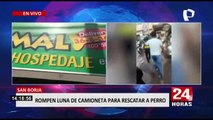 San Borja: rompen luna de auto para rescatar a perro al borde de la muerte