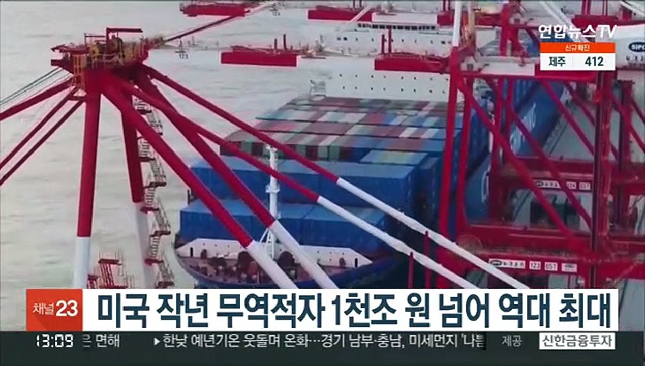 미국 작년 무역적자 1천조 원 넘어 역대 최대
