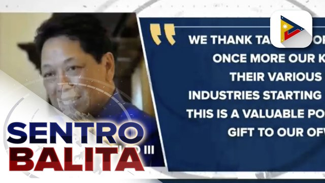 DOLE: Nasa 40-K OFWs, inaasahang mabebenepisyuhan sa pagbubukas muli ng Taiwan sa migrant workers