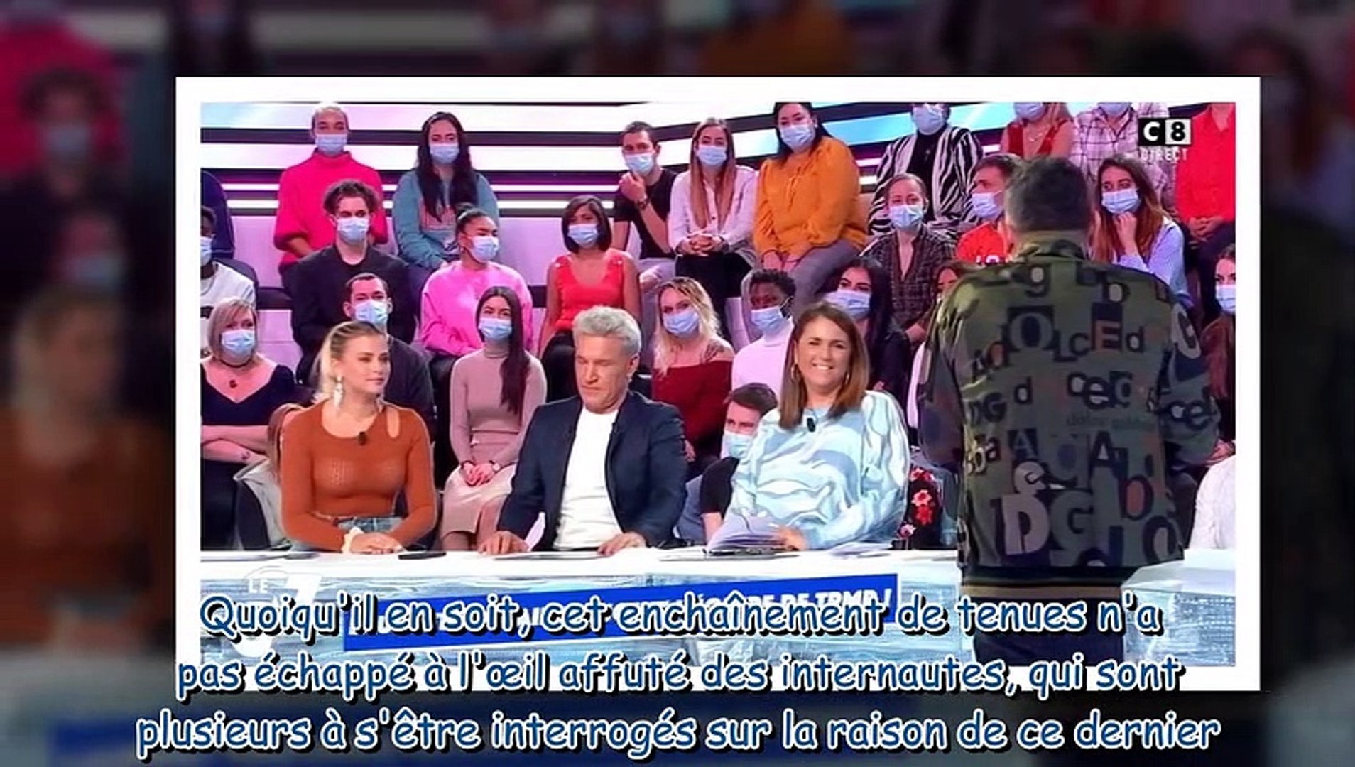 Pull Kelly Vedovelli Cyril Hanouna Kelly Vedovelli avec un pull transparent - la chroniqueuse de TPMP se  change en urgence (1) - Vidéo Dailymotion