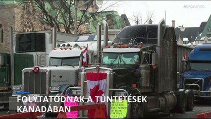 Folytatódnak az oltásellenes tüntetések Kanadában