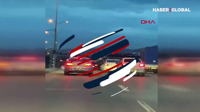 Tuzla'da şerit ihlali yapan sürücüyü makas atarak takip etti