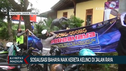 Sosialisasi Bahaya Naik Kereta Kelinci Di Jalan Raya
