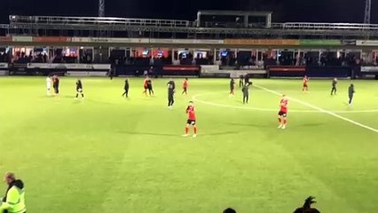Luton Town players following the 2-1 win over Barnsley