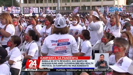 Babala ng OCTA Research, may banta ng hawaan kung hindi susundin ang mga health protocol sa kampanya ng mga kandidato | 24 Oras