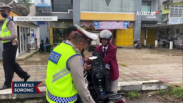 Satuan Lantas Polres Sorong Tingkatkan Tertib BerLalulintas Pada Sejumlah Kendaraan