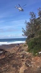 Toll Ambulance Helicopter rescues surfer