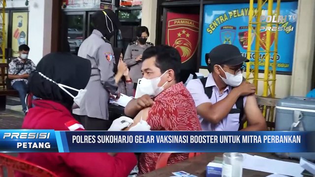 Antisipasi Varian Omicron, Polres Sukoharjo Gelar Vaksinasi Booster Untuk Mitra Perbankan