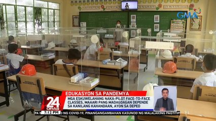 Mga eskuwelahang naka-pilot face-to-face classes, maaari pang madagdagan depende sa kanilang kahandaan, ayon sa DEPED | 24 Oras
