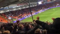 Blackpool vs Bristol City - away supporters chanting during defeat
