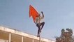 Hijab Controversy: Saffron flag hoisted instead of tiranga?