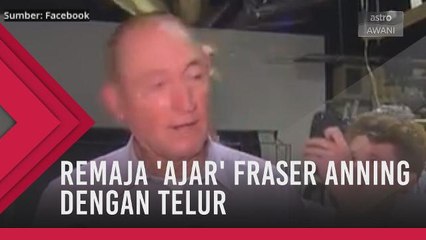 Remaja 'ajar' Fraser Anning dengan telur