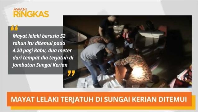 AWANI Ringkas: Mayat lelaki terjatuh di Sungai Kerian ditemui & 3 beranak mangsa kemalangan selamat dikebumikan